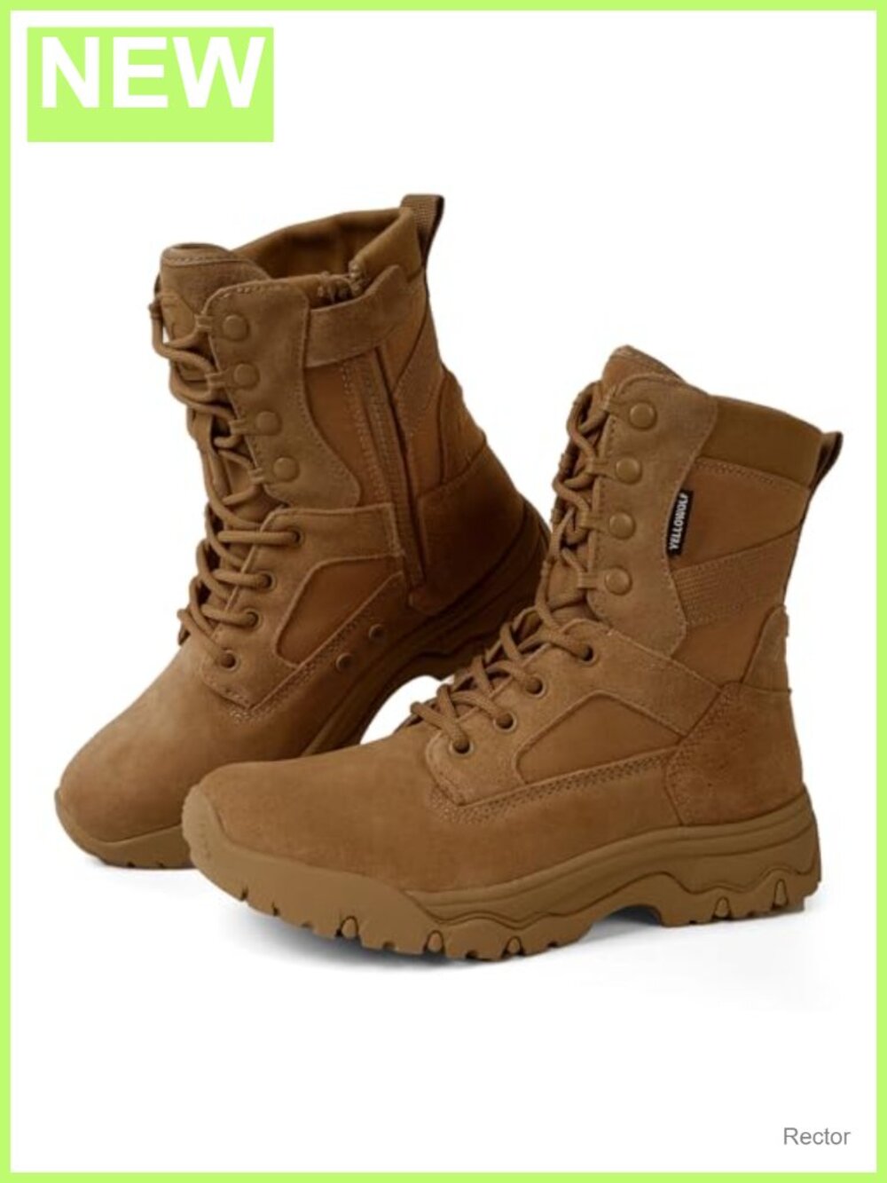 Women's Tactical Combat Boots - 8" Shaft Side Zip YKK Lightweight EVA